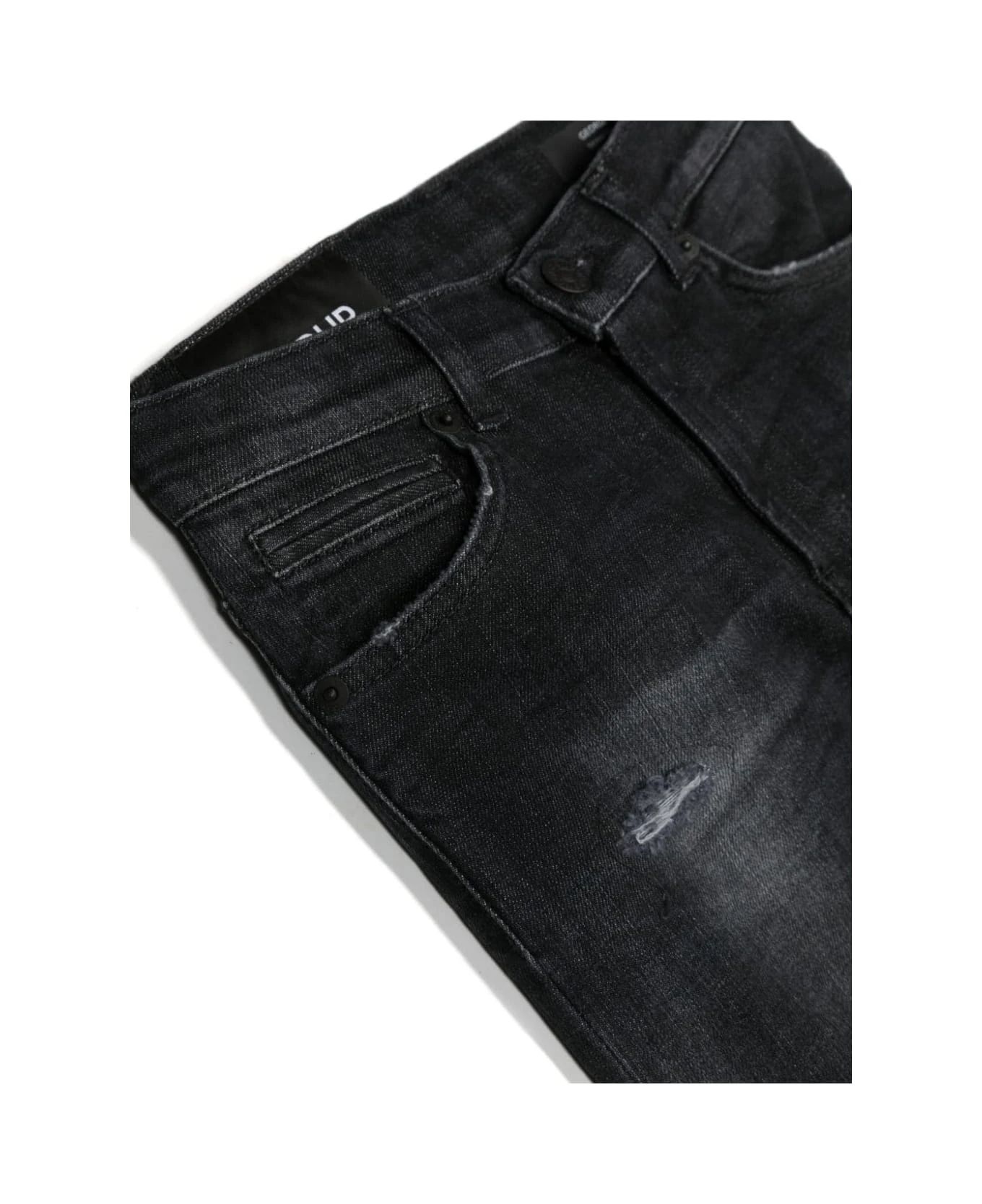 Dondup Black Slim Fit Jeans With Abrasions 3 Dondup Black Slim Fit Jeans With Abrasions - Image 3