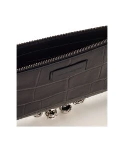 Alexander McQueen Black "four-rings" Pouch -Italist Store 8b1f3838f28b817be081481fa0ad134f