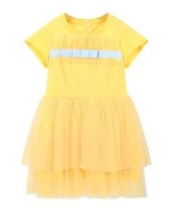 Yellow Dress For Girl With Bow