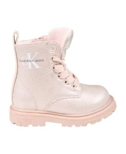 Calvin Klein Pink Boots For Girl With Logo