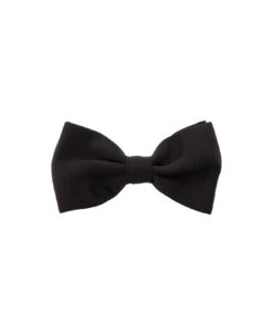 'vela' Black Pre-tied Bow Tie With Hook Fastening In Satin Man