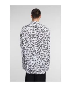 Balenciaga Shirt In White Polyamide Polyester -Italist Store 8d9fc25a91b471b50cc118934041344e