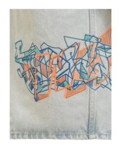 Off-White Graffiti Denim Shirt -Italist Store 8e67a22ae067c7a3e215eed37db892ee