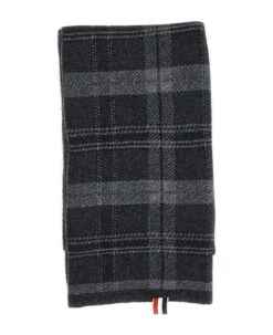 "tb Tartan Jacquard" Wool And Cashmere Scarf