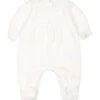 TARTINE ET CHOCOLAT Ivory Babygrow For Baby Girl With Logo