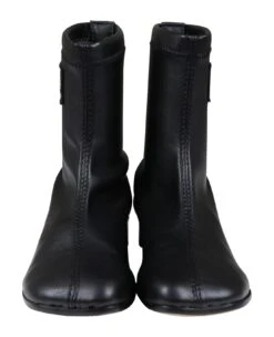 MM6 Maison Margiela Black Ankle Boots For Girl With Logo -Italist Store 92bc17f9462b21016c36d6ed5bcb136f