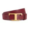 Tod's Reversible Belt In Bordeaux Leather