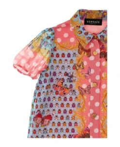 Versace Heritage Butterflies And Ladybugs Kids' La Vacanza Capsule Dress -Italist Store 93fe2ef58bcd5cb81df89f2b58bc9c71