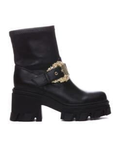 Versace Jeans Couture Barocco Buckle Booties