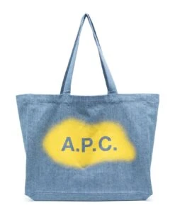 A.P.C. Blue Cotton Tote Bag