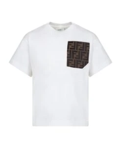 FENDI White T-shirt For Kids