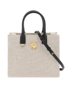 Versace Canvas 'la Medusa' Small Tote Bag