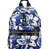 Palm Angels Hibiscus Printed Zipped Backpack