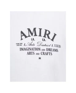 Amiri 'arts District' White Crewneck T-shirt With Contrasting Logo Print In Cotton Man -Italist Store 9f61b2a3bf52e0434ff7ed448cdf8cc1