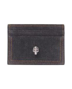 Alexander McQueen Skull Denim Cardsholder