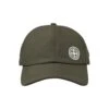 Stone Island Olive Green Baseball Cap In Soft-shell-r_e.dye Technology