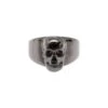 Alexander McQueen Silver-tone Band Ring With Skull In Brass Man