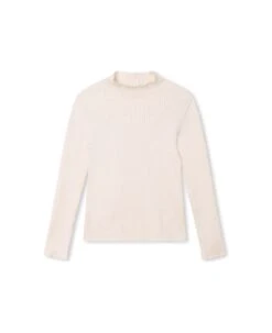 Chloé Ivory Ribbed Knitted Pullover