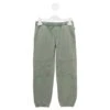 Green Jogger Pants With Frosted Effect In Cotton Boy