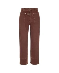 STELLA MCCARTNEY Logo Patch Cropped Denim Jeans