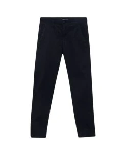 Blue Pants With Logo Patch In Stretch Cotton Boy