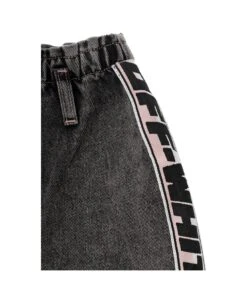 Off-White Logo Band Denim Skirt -Italist Store aca125a189a8410f42a080eea0a237e0