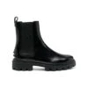 Tod's Black 'beatles' Bootie With Stretch Inserts And Rubber Detail In Leather Woman