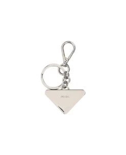 Prada Triangle Logo Plaque Keyring -Italist Store ae1cf934f524ca8609bd2e41e84eeb5c