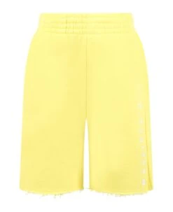 MM6 Maison Margiela Yellow Shorts For Kids With White Logo