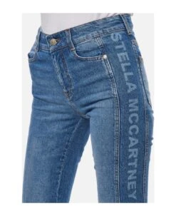 STELLA MCCARTNEY Salt & Pepper' Logo Laser 70's Flared Jeans -Italist Store ae92739973a0f356c516c113686b1e99