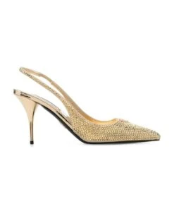 Prada Silk Slingback Pumps