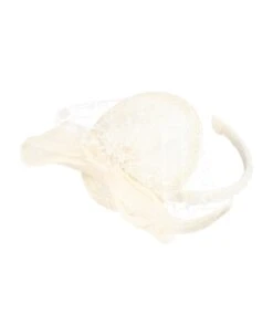 Ivory Hairband For Girl With Bow -Italist Store b05dca1fef19c5245c17f5b5df0ff06a