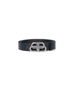 Balenciaga Embossed Logo Buckle Belt