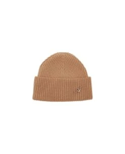 Axel Arigato Signature Beanie Camel Ribbed Wool Beanie - Signature Beanie