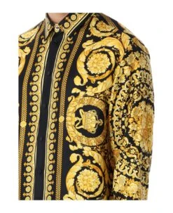 Versace Barocco Silk Shirt -Italist Store b17cb6444cd999cfd94b1396465c1671