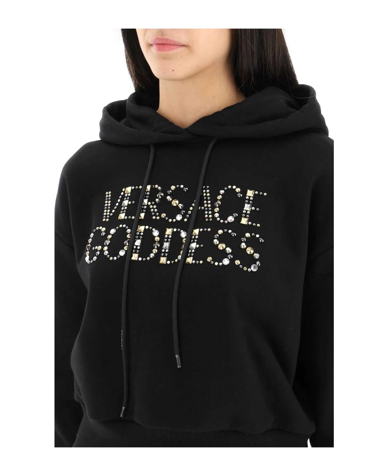 Versace Studded Logo Hoodie 4 Versace Studded Logo Hoodie - Image 4