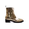 Ankle Boots In Gold Laminated Leather