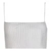 ALEXANDER WANG Clear Crystal Rib Bandeau Bra