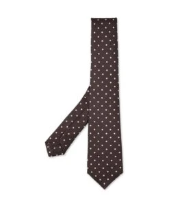 Kiton Brown Polka Dot Tie