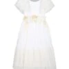 White Dress For Girl With Embroidery