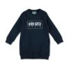 Kenzo Kids Kenzo Abito Blu Navy In Felpa Di Cotone Bambina