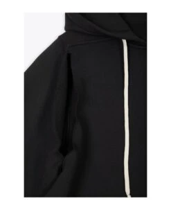 Cape Sleeve Jumbo Hoodie Black Cotton Oversized Hoodie - Cape Sleeve Jumbo Hoodie -Italist Store bbe60748715b76d1070a255cbd8581dd
