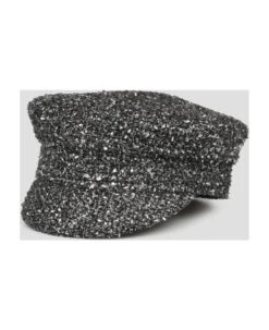 Ruslan Baginskiy Silver-toned Tweed Baker Boy Cap