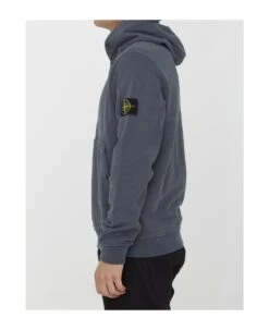 Stone Island Lead Cotton Hoodie -Italist Store bd21e3ad549e4146d6e7860e9c0c6eef