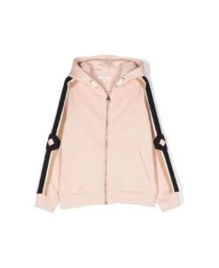 Chloé Pink Hoodie With Contrasting Side Panels In Cotton Girl