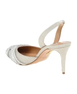 Aquazzura Decollete' In Canvas Metal With Crystals -Italist Store c0b3c70e544cb4b023b270c5f3eef37c