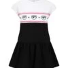 Chiara Ferragni Black Dress For Girl With Iconic Eyes Flirting