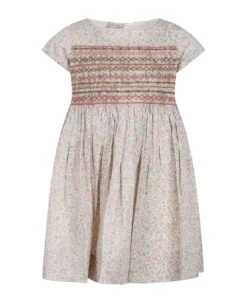 BONPOINT Pink Derss For Girl With Print