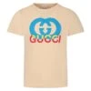 Gucci Ivory T-shirt For Children With Logo Printing