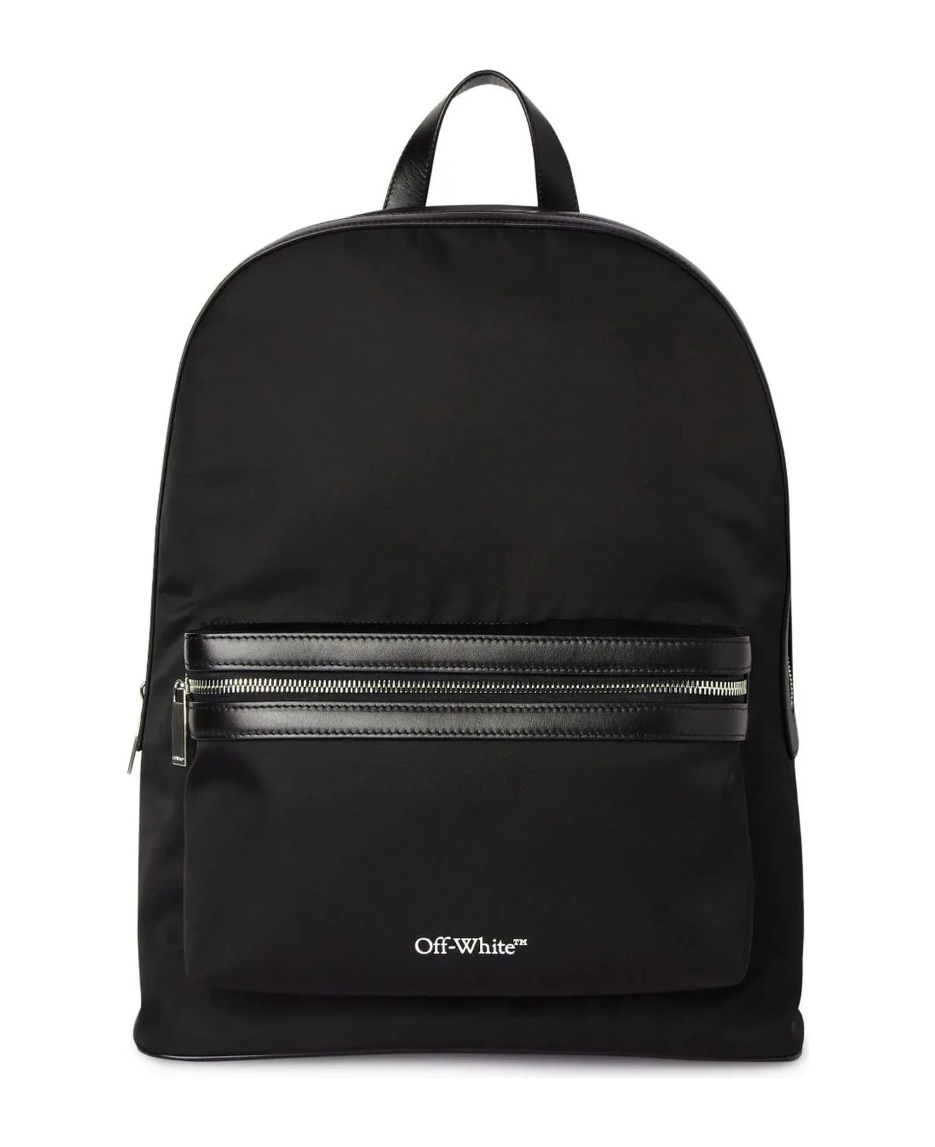 Off-White Black Core Round Logo-print Backpack 1 Off-White Black Core Round Logo-print Backpack